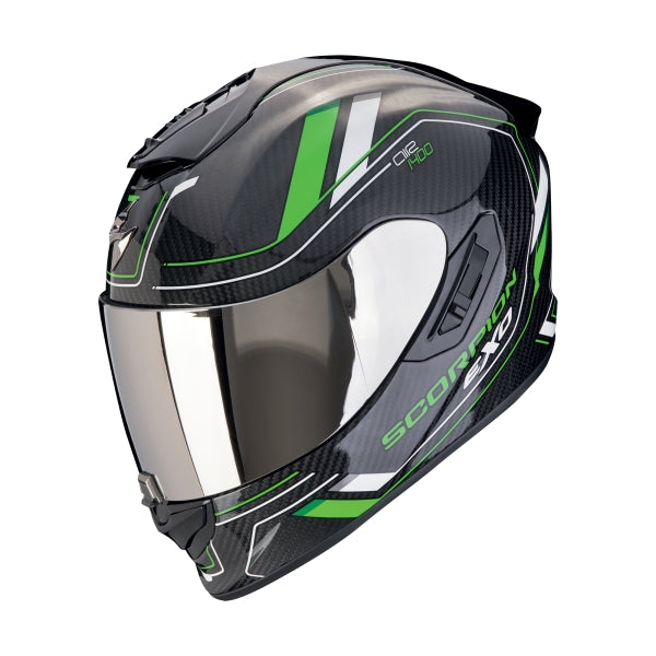 SCORPION BUKÓSISAK EXO-1400 EVO II CARBON AIR MIRAGE FEKETE-ZÖLD