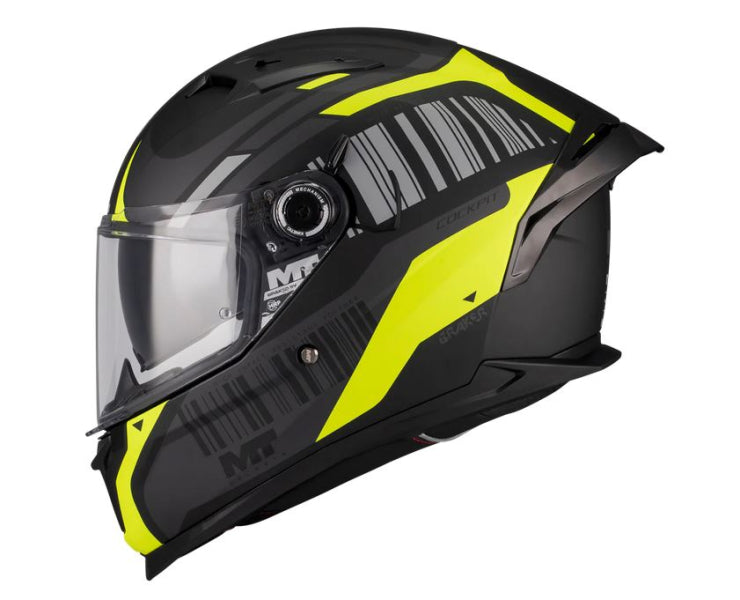 CASCA INTEGRAL MT BRAKER SV COCKPIT B13 MAT NEGRU / GALBEN NEON