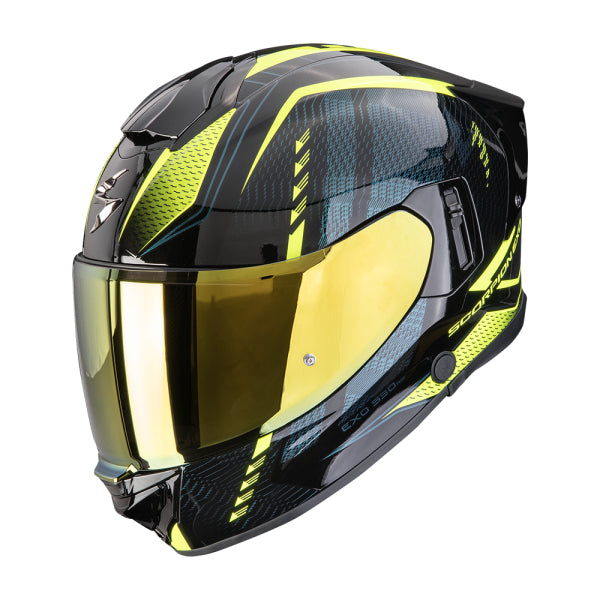 CASCA SCORPION EXO-530 AIR THERAS Negru-Galben neon