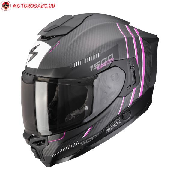 CASCA SCORPION EXO-1500 CARBON AIR ZITY Negru mat-Roz
