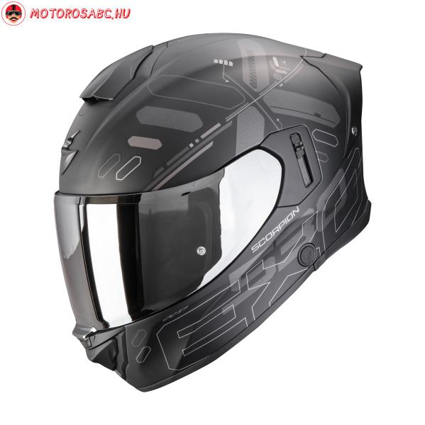 CASCA SCORPION EXO-530 AIR FOND Negru mat-Argintiu