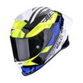 Cască de motociclism SCORPION EXO-R1 EVO II AIR VALERE Negru-Albastru-Galben neon