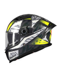 Casca de motociclism MT BRAKER SV FURY C6, gri lucios/neon