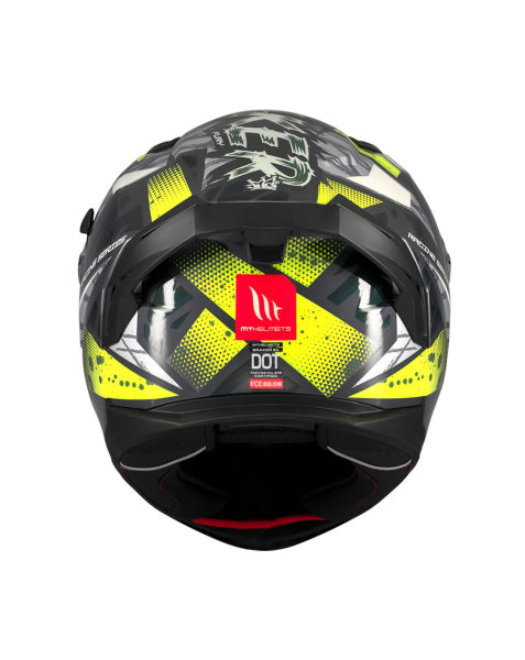 Casca de motociclism MT BRAKER SV FURY C6, gri lucios/neon