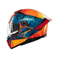 Casca de motociclism MT THUNDER 4 SV RAINFOREST C4 portocaliu strălucitor/albastru