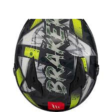 Casca de motociclism MT BRAKER SV FURY C17 albastru strălucitor/galben