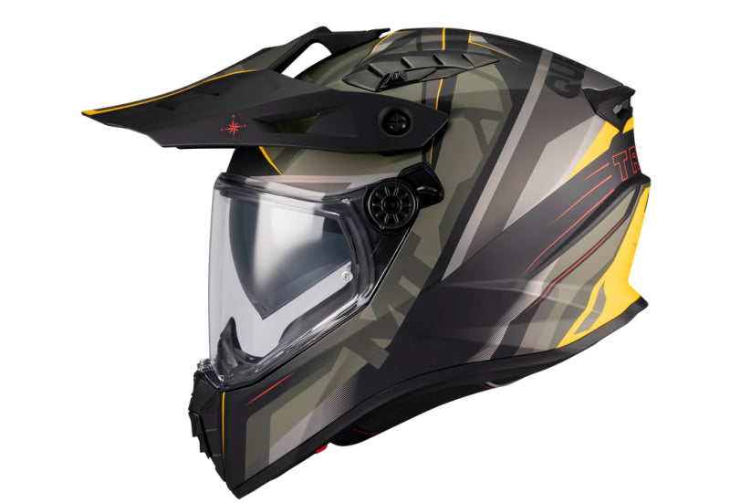 Cască de motociclism MT TRACK SV QUESTOR B6 negru mat / verde / galben