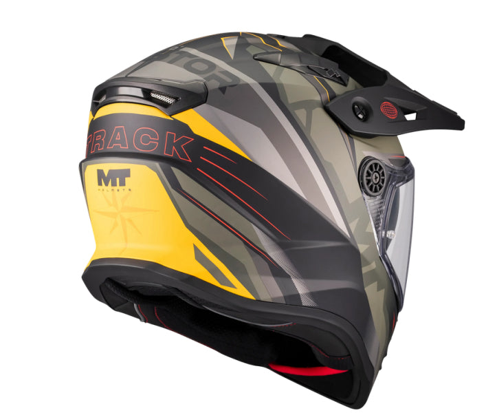 Cască de motociclism MT TRACK SV QUESTOR B6 negru mat / verde / galben